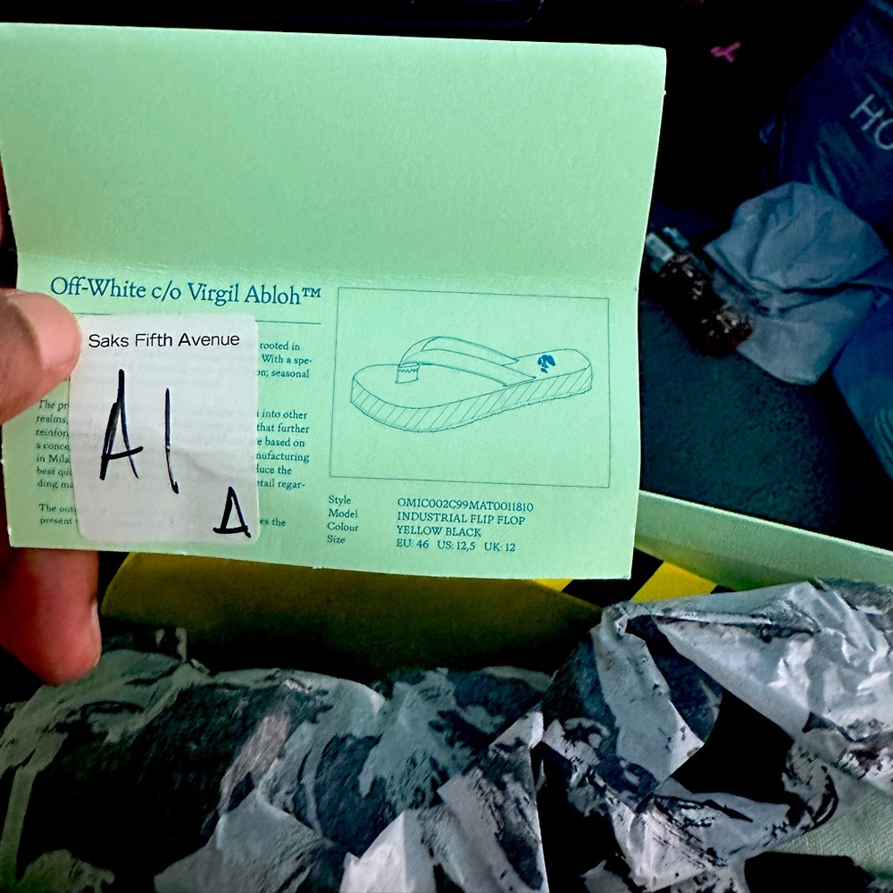 Off white industrial slipper